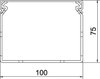 Calha de cablagem livre de halogéneo 75x100x2000 Policarbonato/acrilonitrila-butadieno-estireno cinzento claro RAL 7035