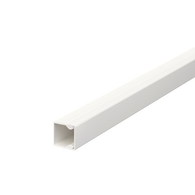 Calha com base perfurada 15x15x2000 Policloreto de vinilo branco puro RAL 9010