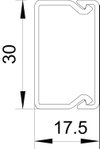 Calha com base perfurada 15x30x2000 Policloreto de vinilo branco puro RAL 9010