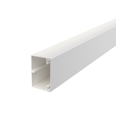 Calha com base perfurada 40x60x2000 Policloreto de vinilo branco puro RAL 9010
