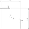 Ângulo interno 60x150mm Policloreto de vinilo branco puro RAL 9010