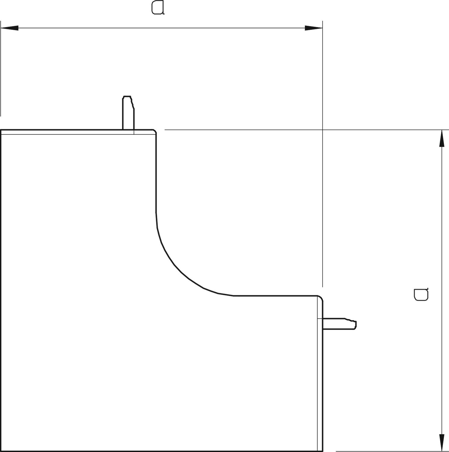 Ângulo interno 60x150mm Policloreto de vinilo branco puro RAL 9010 – Imagem 2 de 2