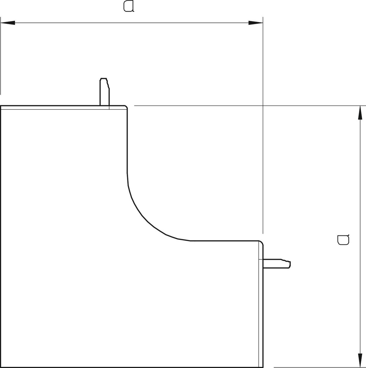 Ângulo interno 60x230mm Policloreto de vinilo branco puro RAL 9010 – Imagem 2 de 2