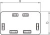 Topo 20x35mm Policloreto de vinilo branco puro RAL 9010
