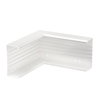 Ângulo interno 329x170x80 Policloreto de vinilo branco puro RAL 9010