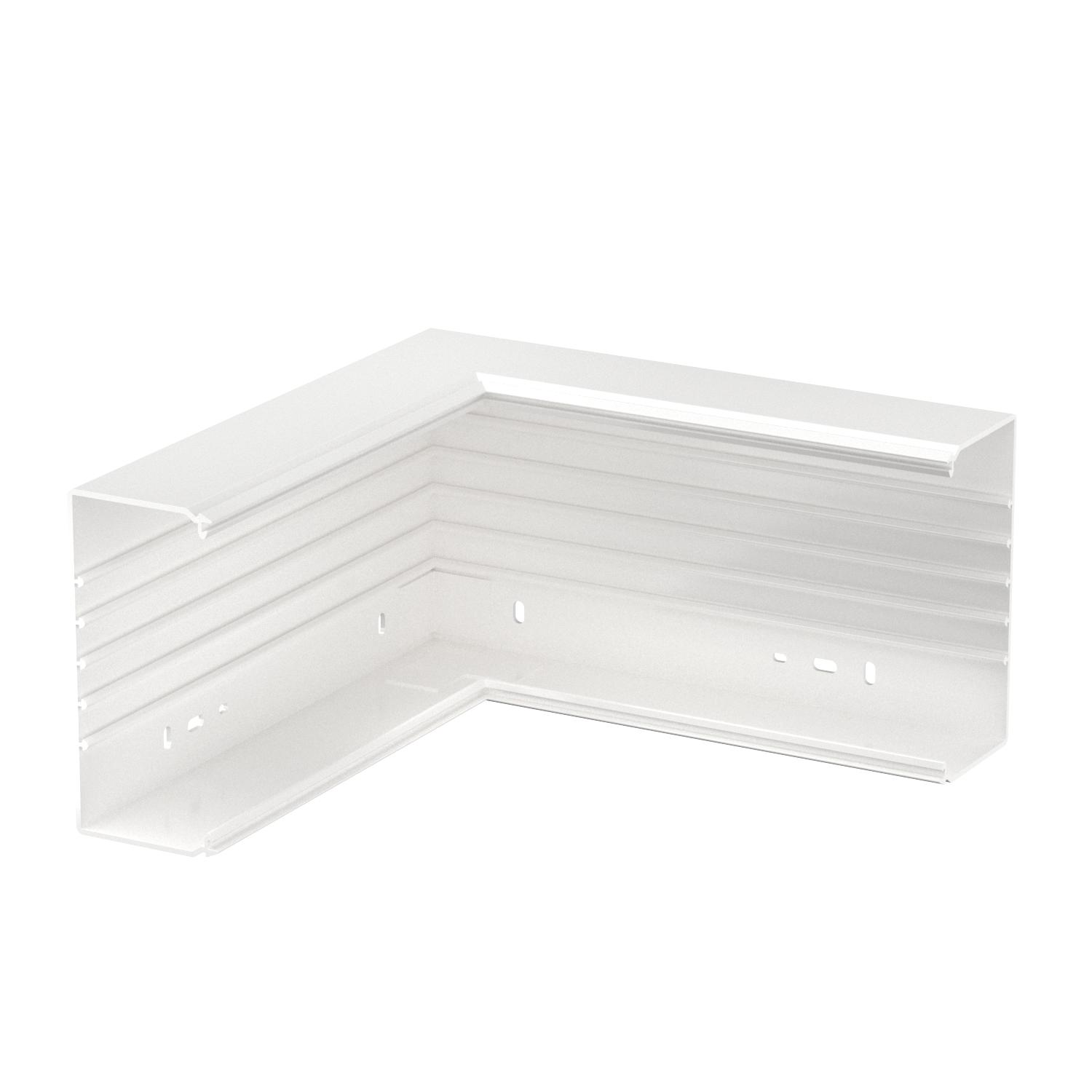 Ângulo interno 329x170x80 Policloreto de vinilo branco puro RAL 9010