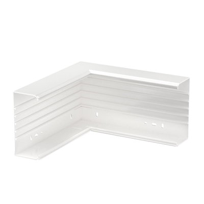 Ângulo interno 329x170x80 Policloreto de vinilo branco puro RAL 9010
