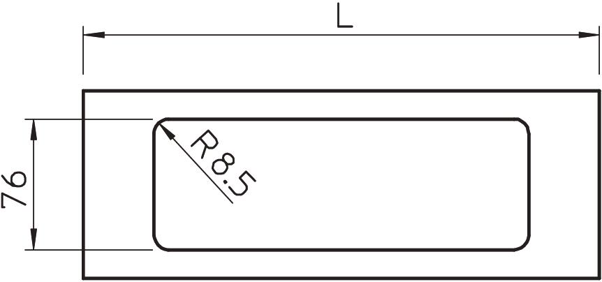 Tampa para aparelhagem tripla 130x300mm Policloreto de vinilo branco puro RAL 9010 – Imagem 2 de 2