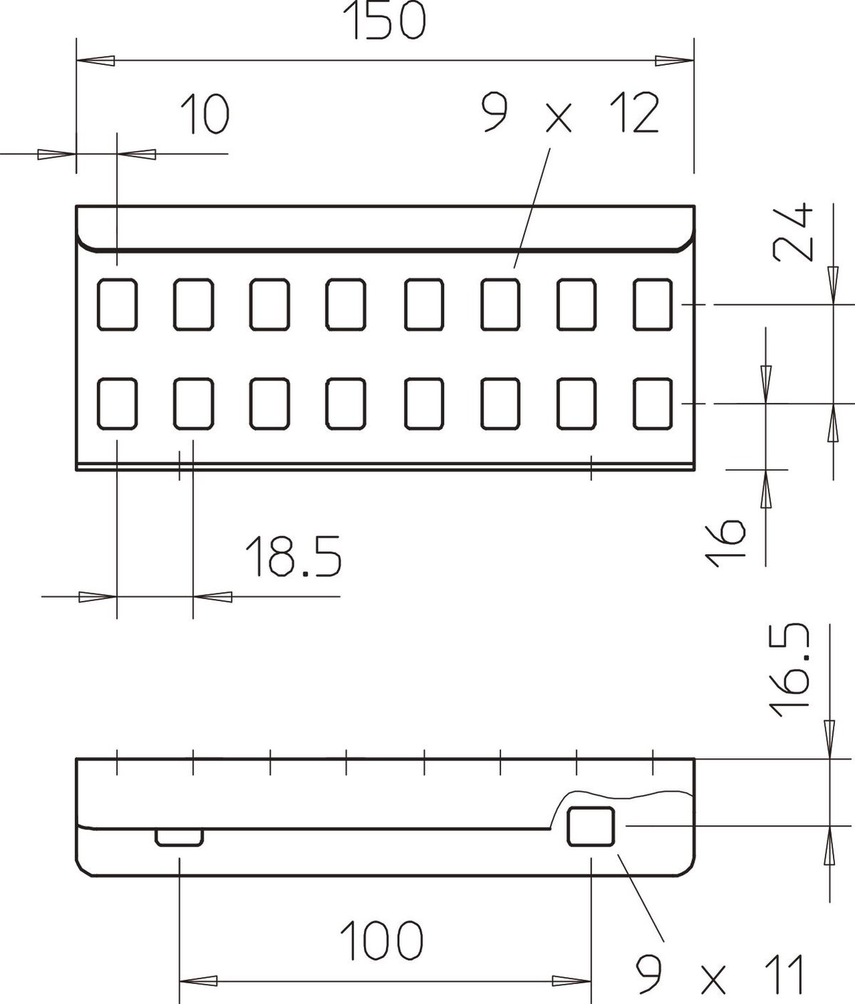 União reta para caminhos de cabos escada 64x150 Aço inoxidável A4 1.4571 brilhante, pós-tratamento aço inoxidável – Imagem 2 de 4