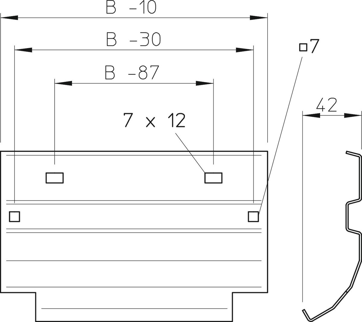 Subida de cabos para caminhos de cabos escada B500mm Aço Galvanizado por imersão a quente após maquinação zinco – Imagem 2 de 5