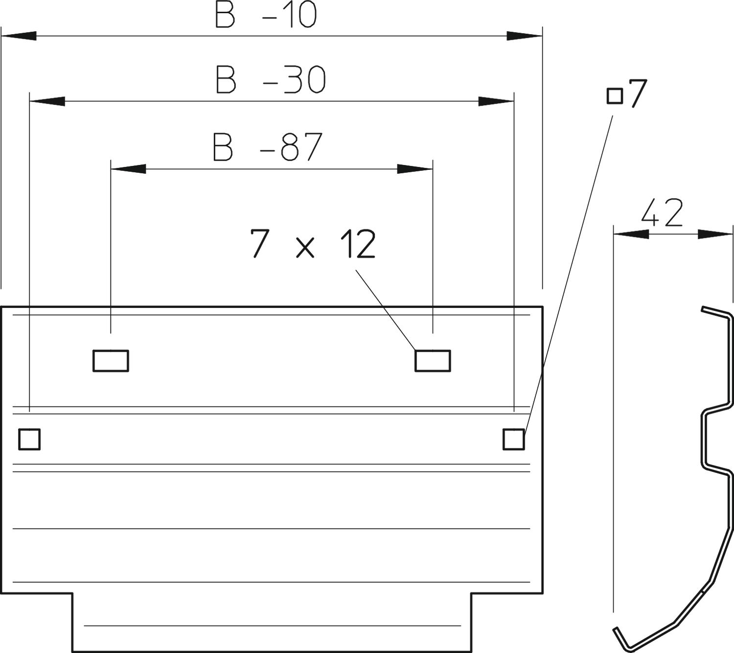 Subida de cabos para caminhos de cabos escada B500mm Aço Galvanizado por imersão a quente após maquinação zinco – Imagem 2 de 5