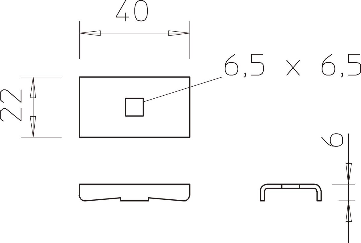 Peça de aperto para escada LG45 e LG60 40x22 Aço galvanizado pelo método Sendzimir zinco – Imagem 2 de 5