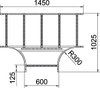Derivação em T para caminhos de cabos escada 60x600 Aço Galvanizado por imersão a quente após maquinação zinco