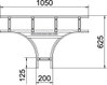 Derivação em T para caminhos de cabos escada 110x200 Aço Galvanizado por imersão a quente após maquinação zinco