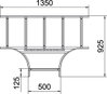 Derivação em T para caminhos de cabos escada 110x500 Aço Galvanizado por imersão a quente após maquinação zinco