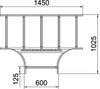 Derivação em T para caminhos de cabos escada 110x600 Aço Galvanizado por imersão a quente após maquinação zinco