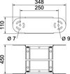 Adjustable bend element for cable ladder 110x450 Aço Galvanizado por imersão a quente após maquinação zinco