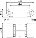Adjustable bend element for cable ladder 110x450 Aço Galvanizado por imersão a quente após maquinação zinco