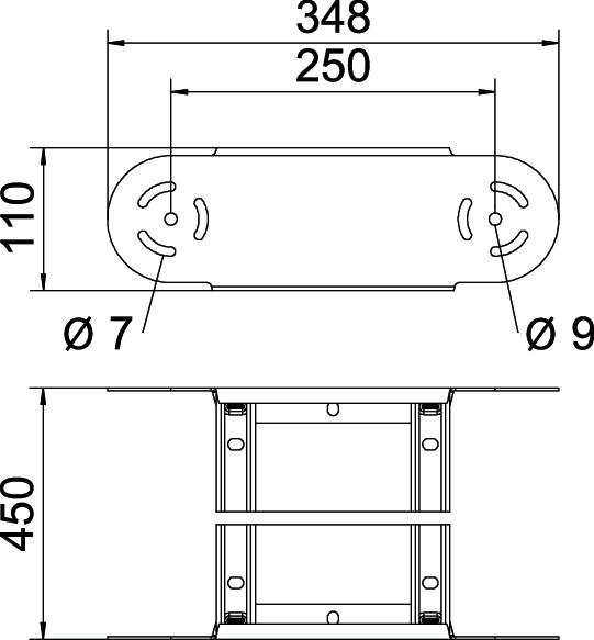 Adjustable bend element for cable ladder 110x450 Aço Galvanizado por imersão a quente após maquinação zinco – Imagem 2 de 4