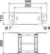 Adjustable bend element for cable ladder 110x900 Aço Galvanizado por imersão a quente após maquinação zinco