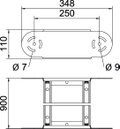Adjustable bend element for cable ladder 110x900 Aço Galvanizado por imersão a quente após maquinação zinco