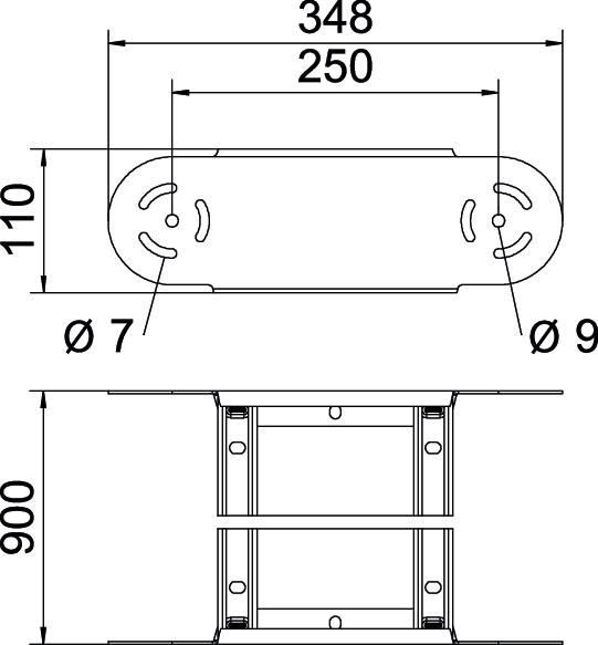 Adjustable bend element for cable ladder 110x900 Aço Galvanizado por imersão a quente após maquinação zinco – Imagem 2 de 4