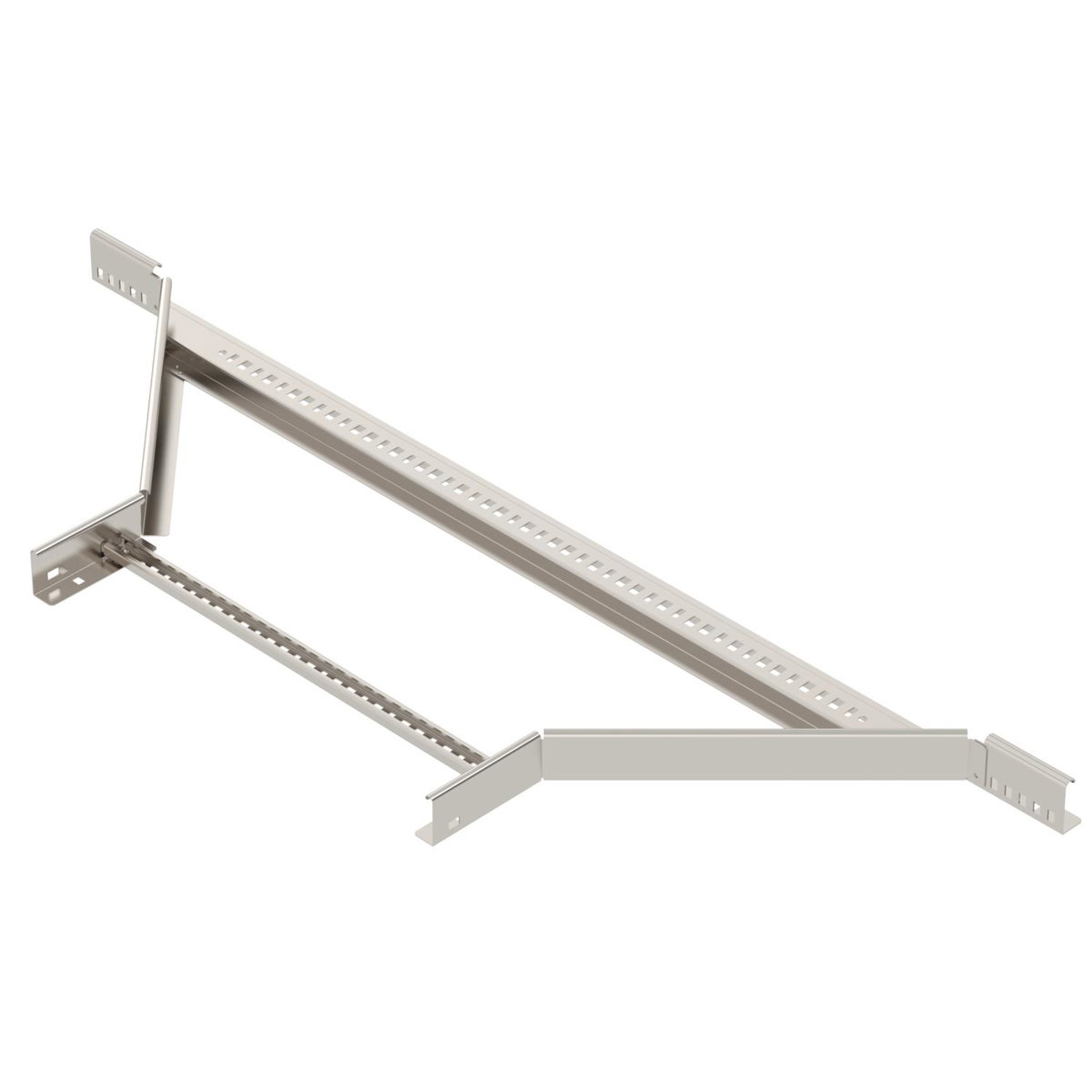 Derivação simples para caminhos de cabos escada 60x600 Aço inoxidável, livre de ferrugem A2 1.4301 brilhante, pós-tratamento aço inoxidável