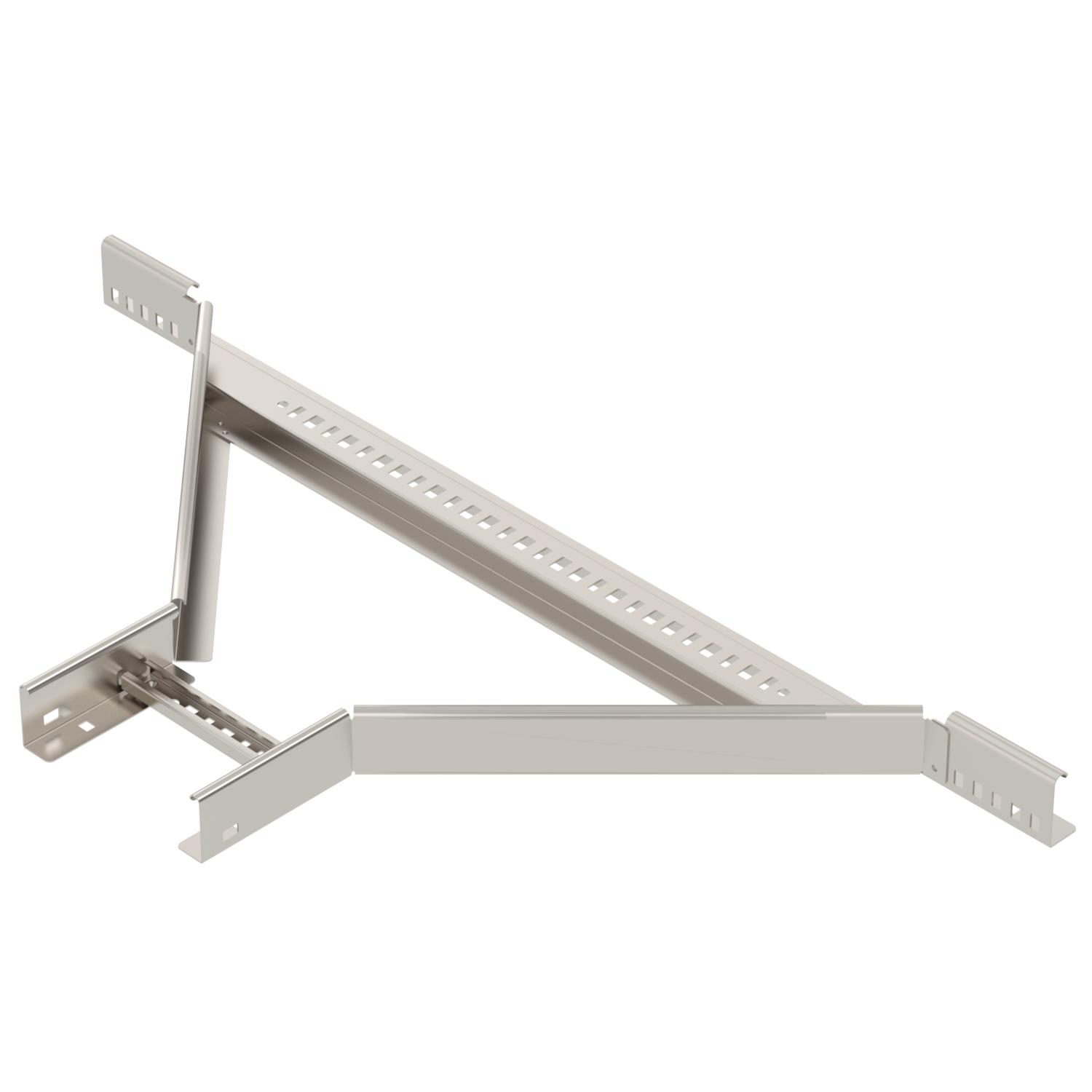 Derivação simples para caminhos de cabos escada 60x200 Aço inoxidável A4 1.4571 brilhante, pós-tratamento aço inoxidável
