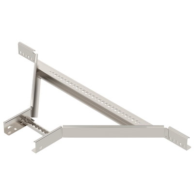 Derivação simples para caminhos de cabos escada 60x200 Aço inoxidável A4 1.4571 brilhante, pós-tratamento aço inoxidável