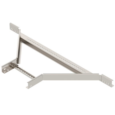 Derivação simples para caminhos de cabos escada 60x300 Aço inoxidável A4 1.4571 brilhante, pós-tratamento aço inoxidável