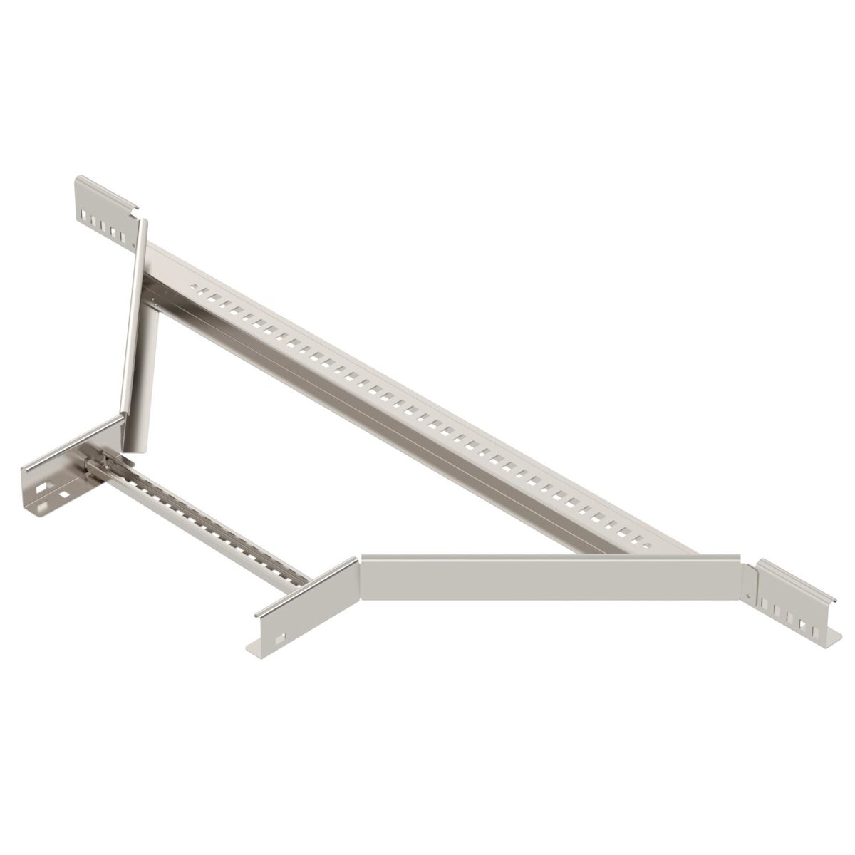 Derivação simples para caminhos de cabos escada 60x400 Aço inoxidável A4 1.4571 brilhante, pós-tratamento aço inoxidável