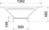 Derivação simples para caminhos de cabos escada 60x500 Aço inoxidável A4 1.4571 brilhante, pós-tratamento aço inoxidável