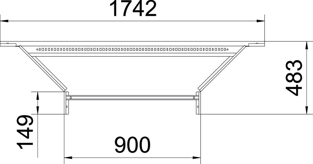 Add-on tee for cable ladder 110x900 Aço Galvanizado por imersão a quente após maquinação zinco – Imagem 2 de 4