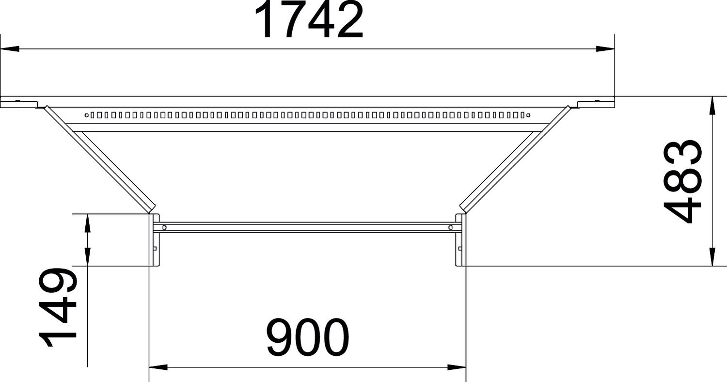 Add-on tee for cable ladder 110x900 Aço Galvanizado por imersão a quente após maquinação zinco – Imagem 2 de 4