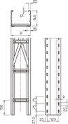 Caminho cabo escada grande vão aba perfurada 160x400x6000 Aço Galvanizado por imersão a quente após maquinação 85µm zinco