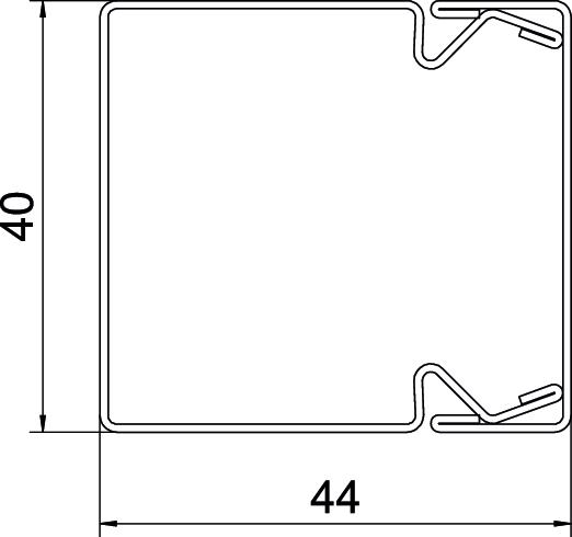 Calha com base perfurada 40x40x2000 Aço galvanizado pelo método Sendzimir zinco – Imagem 2 de 3