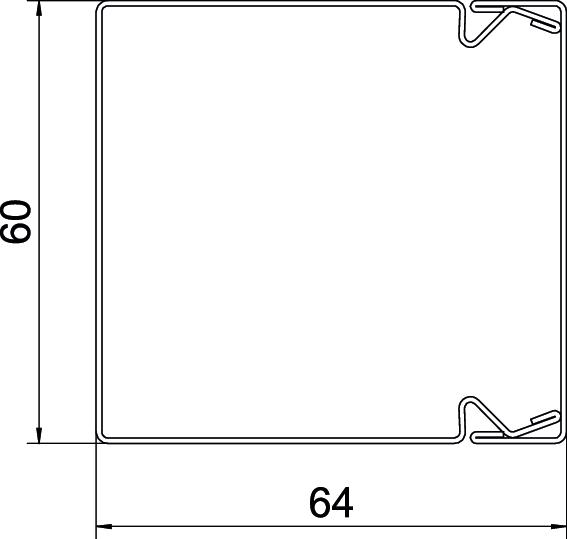 Calha com base perfurada 60x60x2000 Aço galvanizado pelo método Sendzimir zinco – Imagem 2 de 3