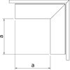 Ângulo externo com tampa 60x60mm Aço galvanizado pelo método Sendzimir zinco