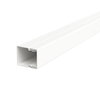 Calha com base perfurada 20x20x2000 Aço com galvanização contínua / com revestimento de plástico branco puro RAL 9010