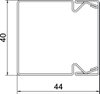 Calha com base perfurada 40x40x2000 Aço com galvanização contínua / com revestimento de plástico branco puro RAL 9010