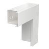 Ângulo plano com tampa 60x60mm Aço com galvanização contínua / com revestimento de plástico branco puro RAL 9010