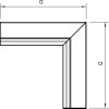 Ângulo interno 60x60mm Aço com galvanização contínua / com revestimento de plástico branco puro RAL 9010