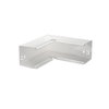 Ângulo interno 60x60mm Aço com galvanização contínua / com revestimento de plástico branco puro RAL 9010