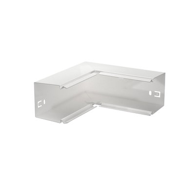 Ângulo interno 60x60mm Aço com galvanização contínua / com revestimento de plástico branco puro RAL 9010