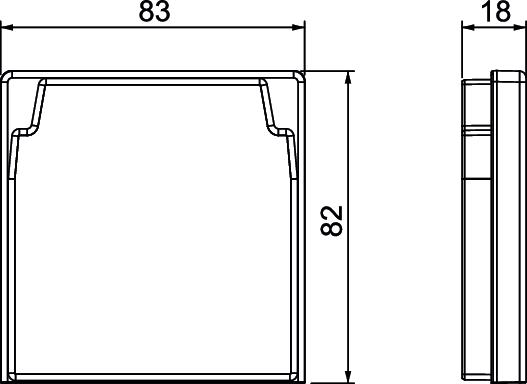 Edge protection ring 80x80mm Elastómero termoplástico preto grafite RAL 9011 – Imagem 2 de 2