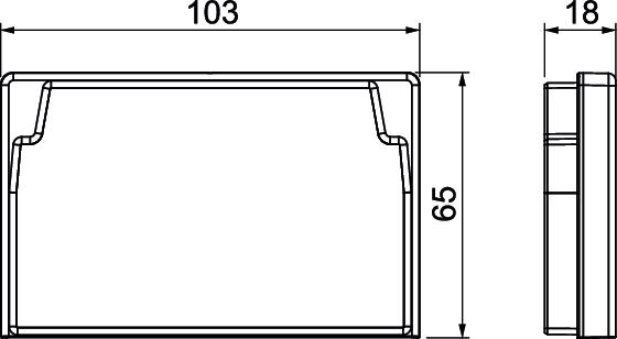 End piece 60x100mm Elastómero termoplástico preto grafite RAL 9011 – Imagem 2 de 2
