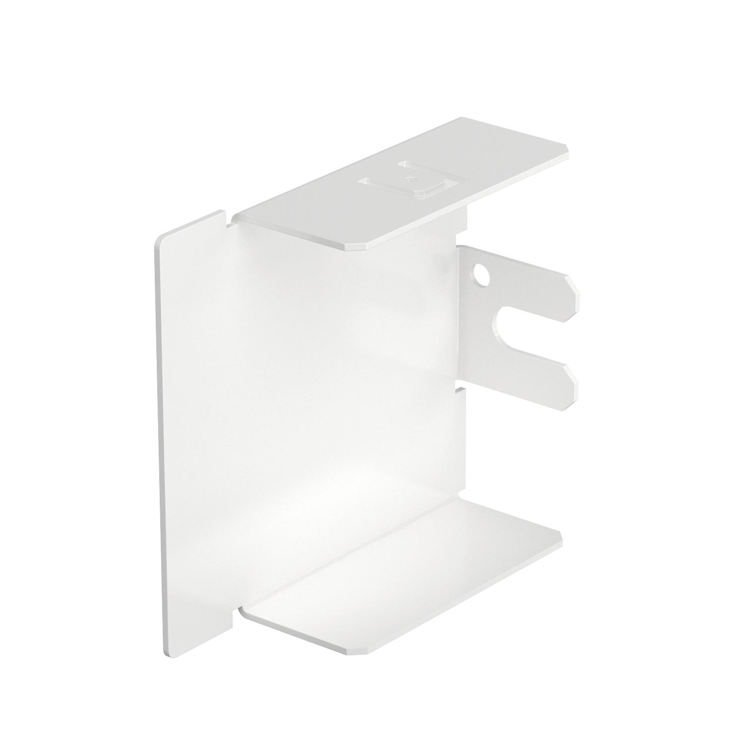 Topo 60x60mm Aço com galvanização contínua / com revestimento de plástico branco puro RAL 9010