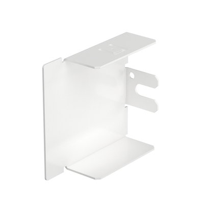 Topo 60x60mm Aço com galvanização contínua / com revestimento de plástico branco puro RAL 9010
