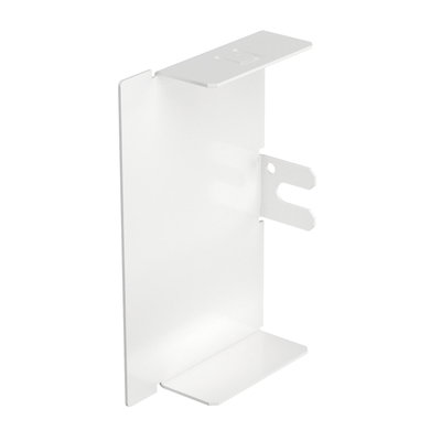 Topo 60x100mm Aço com galvanização contínua / com revestimento de plástico branco puro RAL 9010