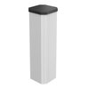 Coluna com calhas tampa 80 680x212x212 Aço cinzento claro RAL 7035
